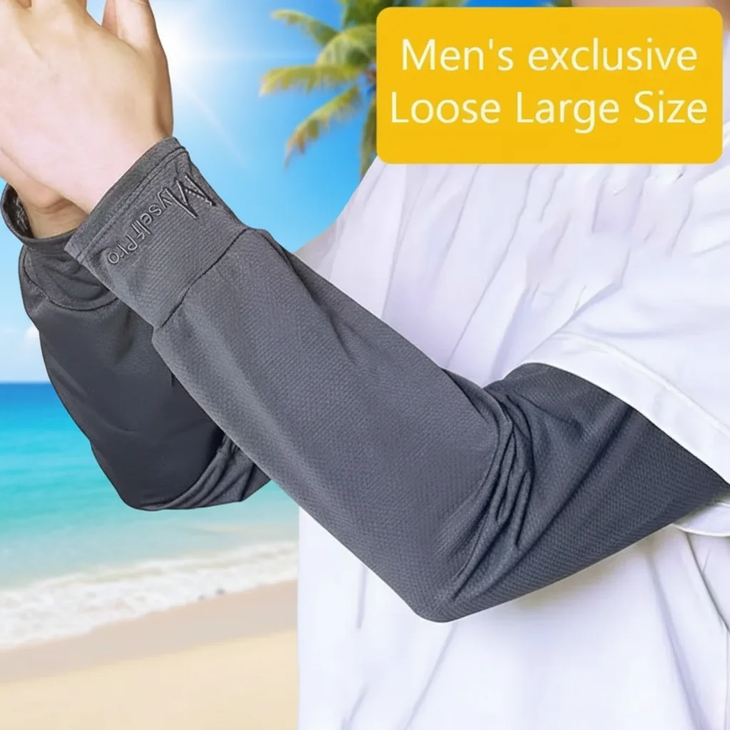 

Новые высококачественные рукава-перчатки из ледяного шелка: дышащие, с УФ-защитой, длинные, нескользящие, свободные, для защиты рук, летние