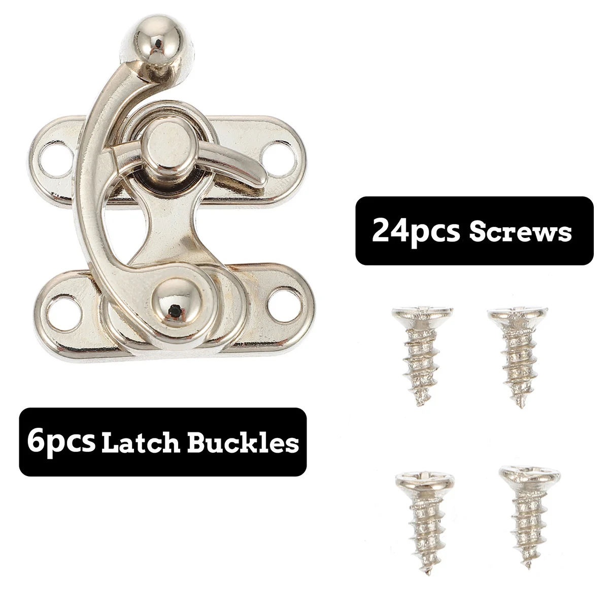 

6pcs Zinc Alloy Case Vintage Hook Lock For Jewelry Gift Box Wooden Box Buckle Retro Panel Lock Furniture Accessory