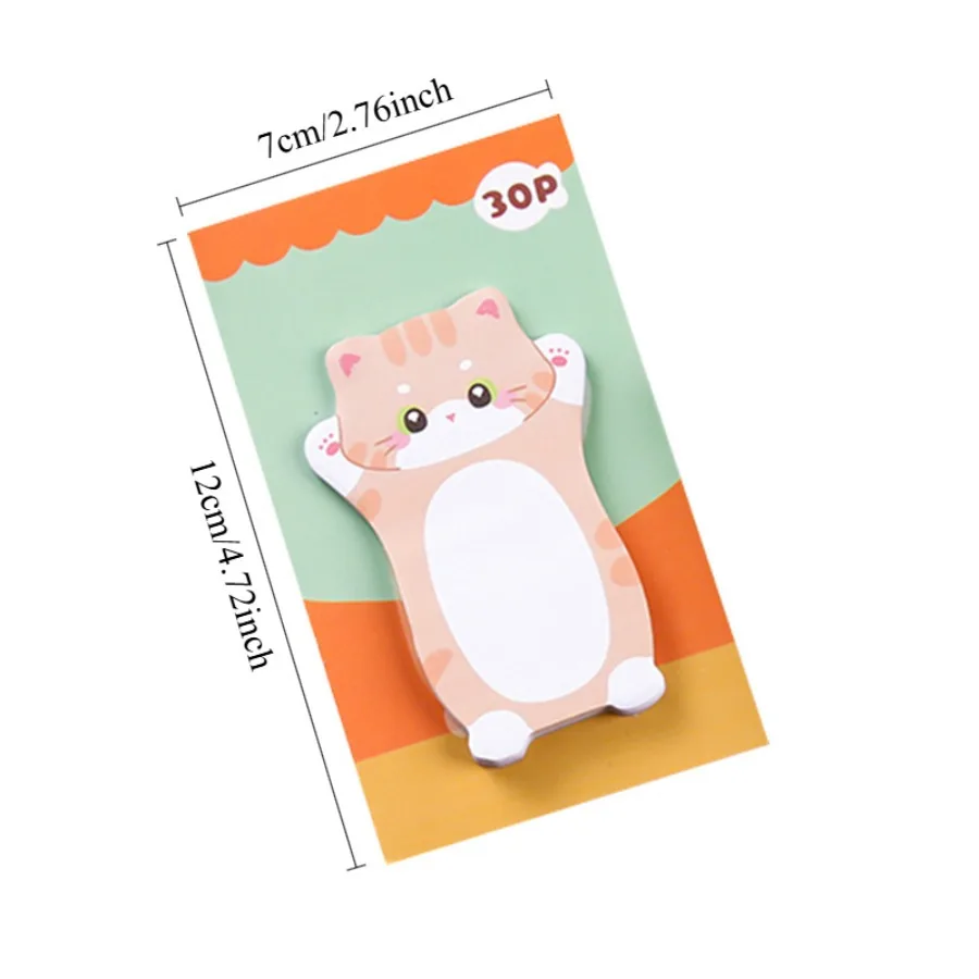الجمالية القط ملاحظات لاصقة لطيف Kawaii مذكرة الوسادة مضحك آخر المفكرة ورقة القرطاسية اليومية مخطط مؤشر تحقق للقيام قائمة ملصق