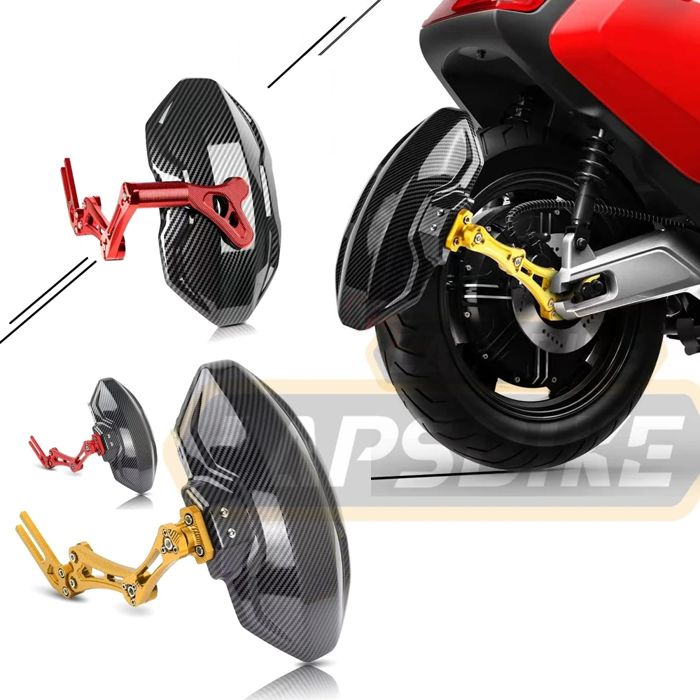 

Universal Motorcycle Electric Bicycle Mudguard Aluminum Bracket Rear Fender For Within 10" Tire 360 Rotatable Adjustable Wing