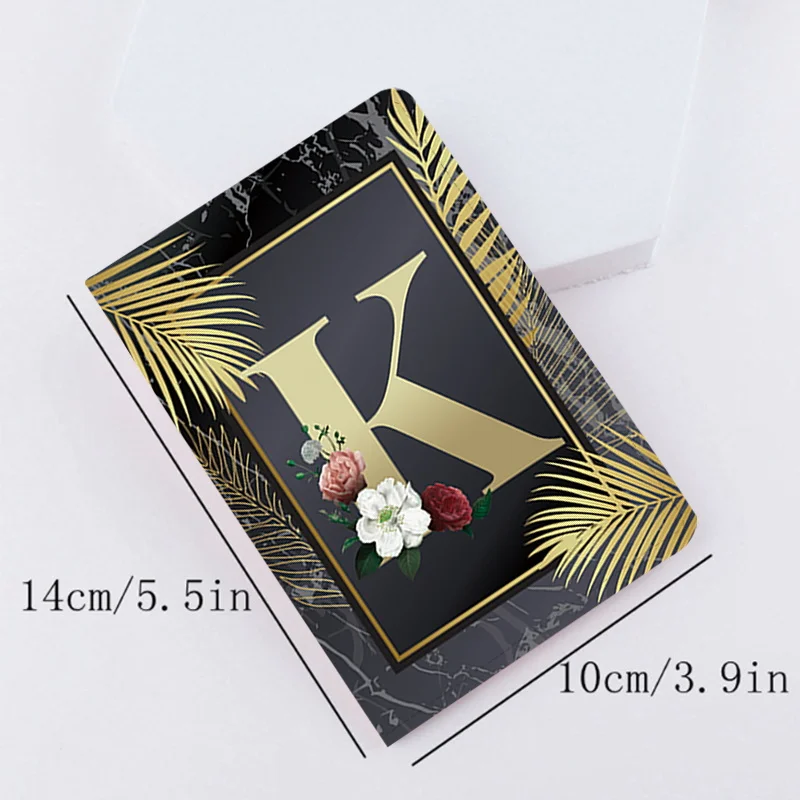 Passport Sleeve Women Men Waterproof Protector Case Golden Letter Print ID Card Bank Cards Protective Secure Passports Cover