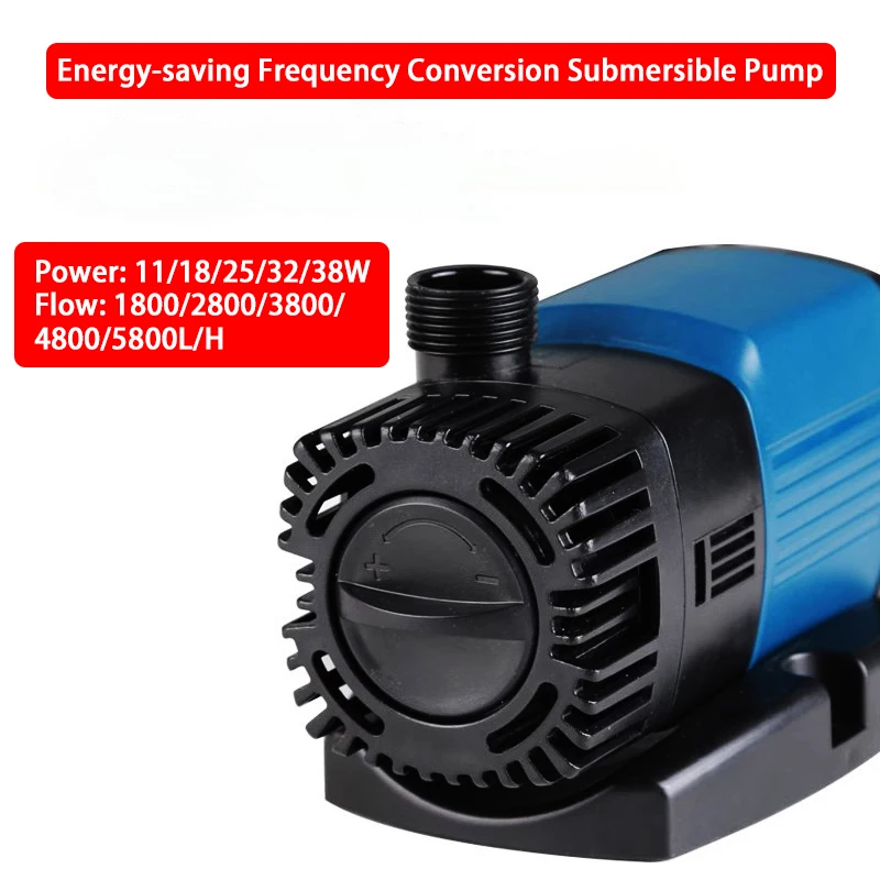 JTP-1800-5800L/H Fish Tank Frequency Conversion Energy Saving Pump Silent Submersible Pump Aquarium Circulating Filter Pum