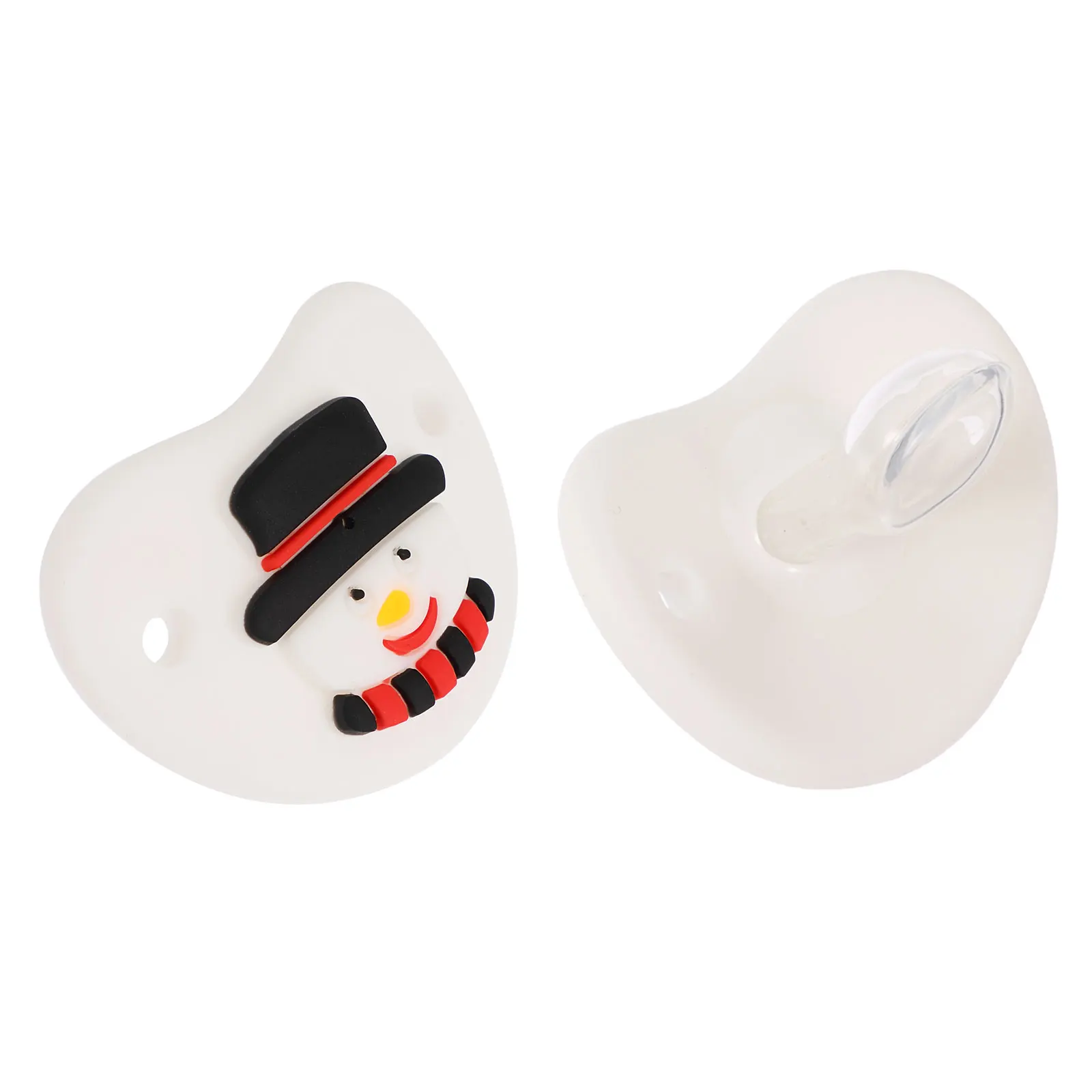 

2 pcs Baby Silicone Soother Ergonomic Design Food Grade Safe Baby Care Tool Teethers Kids Biting Care Christmas Gift