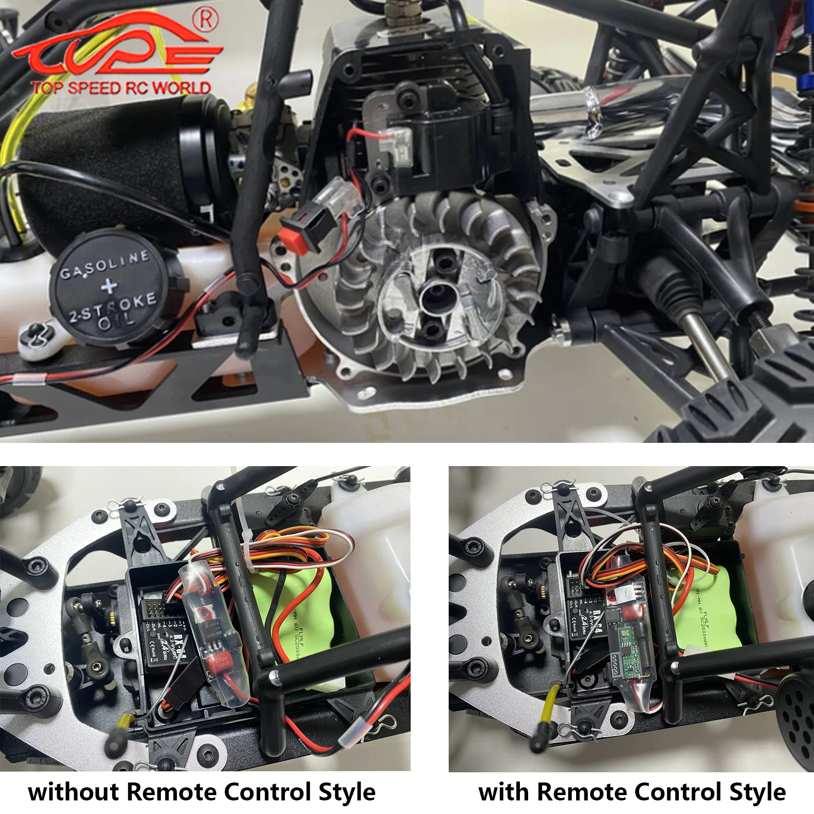 Gas Engine RC Intelligent Safety Switch Remote 3rd Channel for 1/5  Marine Zenoah Bee Kill Baja Losi FG