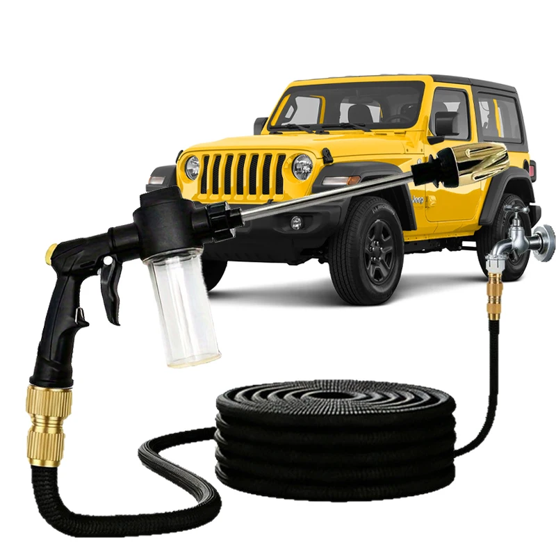Hochdruck-Schaumsprühpistole für die Autowäsche, verstellbare Düse, mit Schaumbehälter, zur Fahrzeugreinigung und Gartenbewässerung