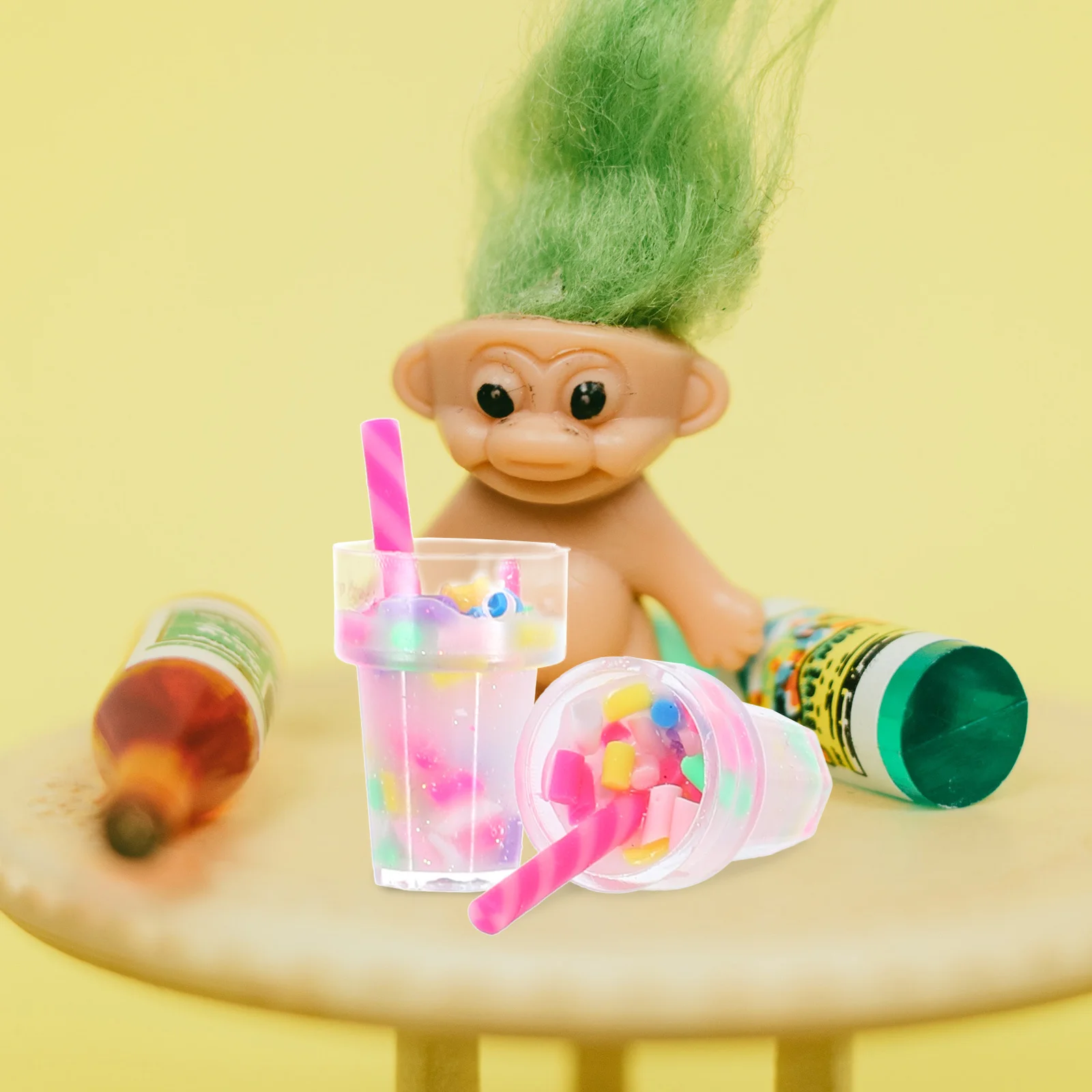 10 قطعة زجاجة شاي الحليب سحر الراتنج المعلقات الصغيرة DIY بها بنفسك الاكسسوارات الحرفية ل قلادة سوار القرط صنع الحليب الشاي سحر #3