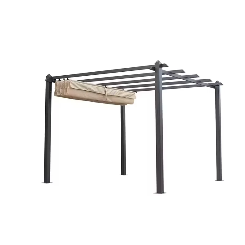 

Hot Sale 10*12ft Aluminum Pergola for Retractable Awning Modern Design Aluminum Retractable Pergola Awning