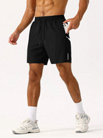 Men's Athleisure Shorts with Drawstring Stretch Waistband, Quick Dry, Beach Vacation, Summer Leisure, Fitness Sports