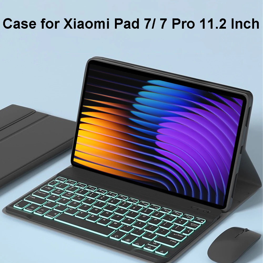 

Чехол для Xiaomi Pad 7 11,2 дюйма, съемная Bluetooth-клавиатура-обложка для Xiaomi Pad 7 Pro 11,2 дюйма