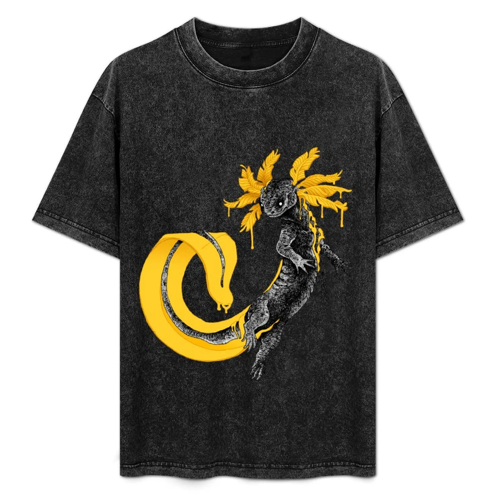

Golden Axolotl T-Shirt Casual Soft Cotton Short Sleeve Tee