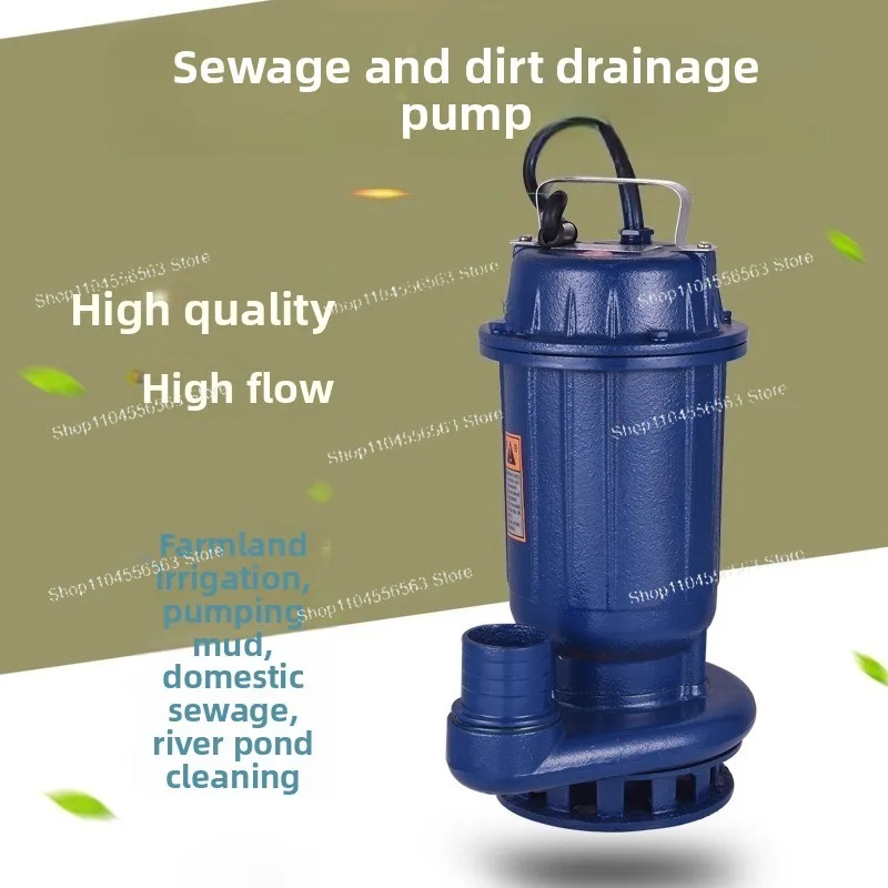 

Многомощный дренажный насос для сточных вод — насос без засорения с высоким расходом 750 Вт/1,1 кВт/1,5 кВт для дома и фермы