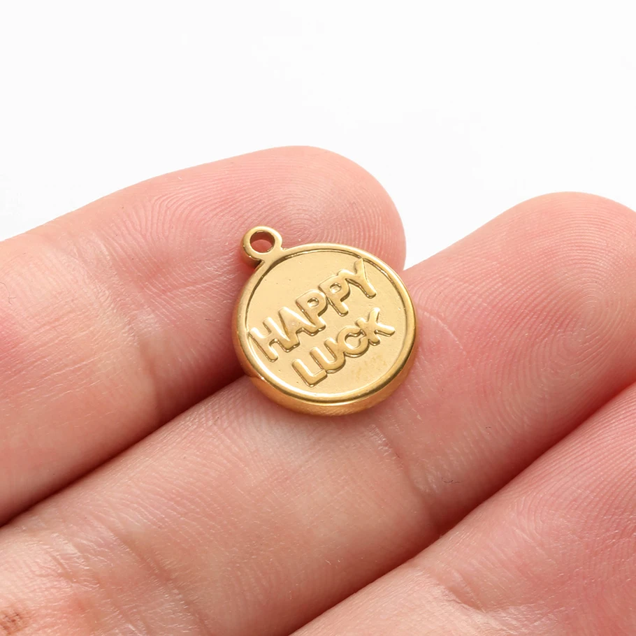 5 Stück Glücksbringer-Anhänger aus Edelstahl mit Mädchen, Stern und Schleife für die Schmuckherstellung, niedliche Anhänger für Halsketten und Armbänder – Detail 15