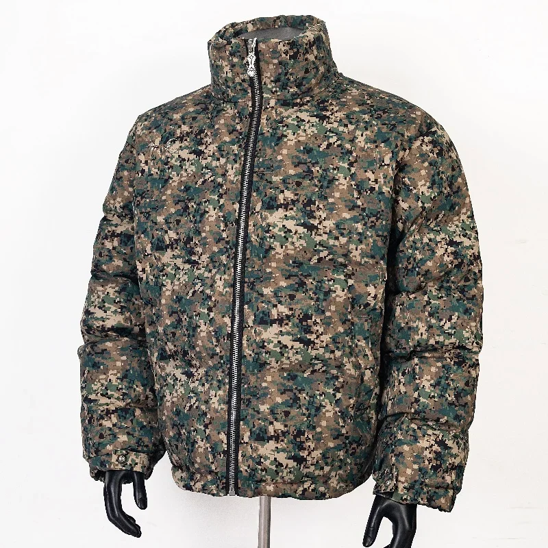 THUG CLUB camouflage cotton jacket, waterproof, windproof, stand up collar, warm winter men's jacket