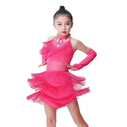 Kids Girls Belly Dance Wear Kids Tango Skirt Carnival Wear Dancewear Latin Salsa High Quality Tassel Dancing Dress Outfits