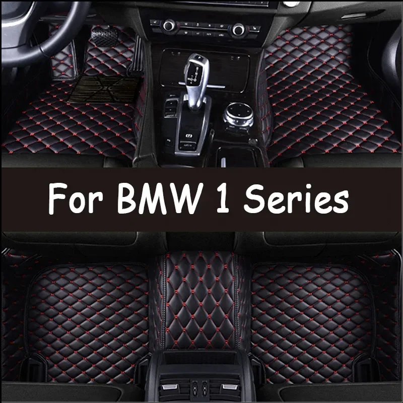 Tappetini auto 3D personalizzati per BMW serie 1 E81 2 porte E82 E87 E88 F20 4 porte accessori interni tappeto pelle artificiale