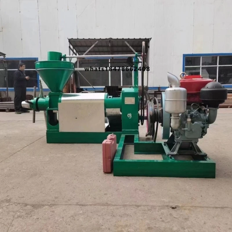 6YL-80 High Oil Yield   Engine Screw Press Machine, Peanut Sunflower Sesame Soybean Oil Extraction
