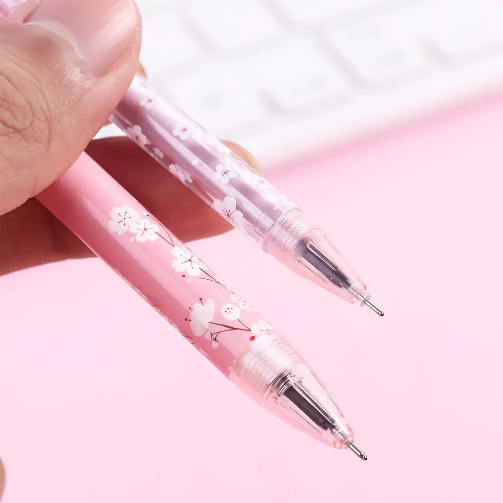 

Kawaii Office Supplies Black Sakura Season 0.5mm Student Gift Gel Pens Sakura Floral Writing Pen Signing Pen