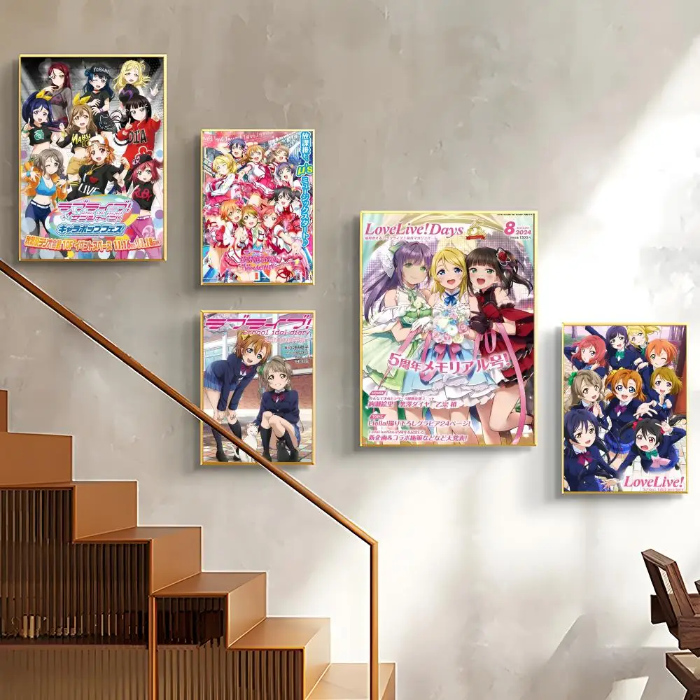 Idol Anime-Love Live! School Idol Poster Art Wall Print Ideal for Bedroom Living Room Study Office Home Decoration