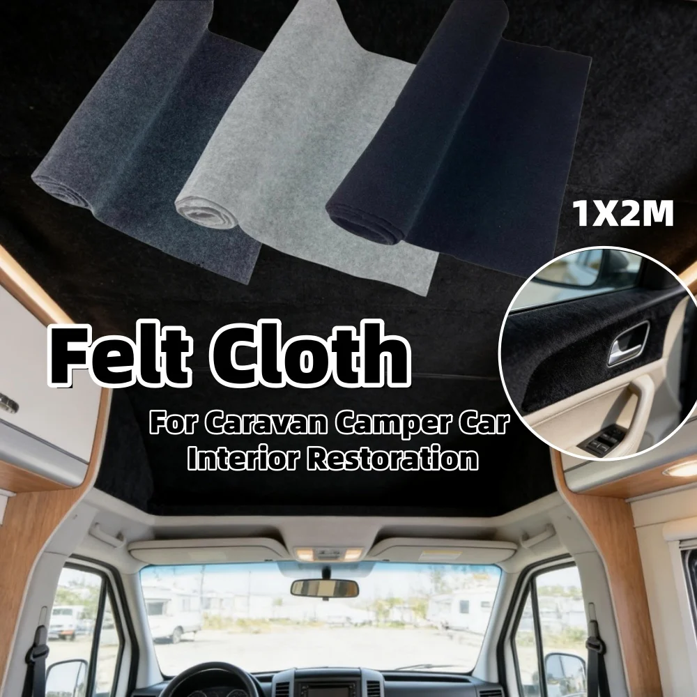 Car Lining Carpet Felt Cloth Carpet Non-Woven Fabric High Temperature Resistant Felt For Caravan Camper Car Interior Restoration