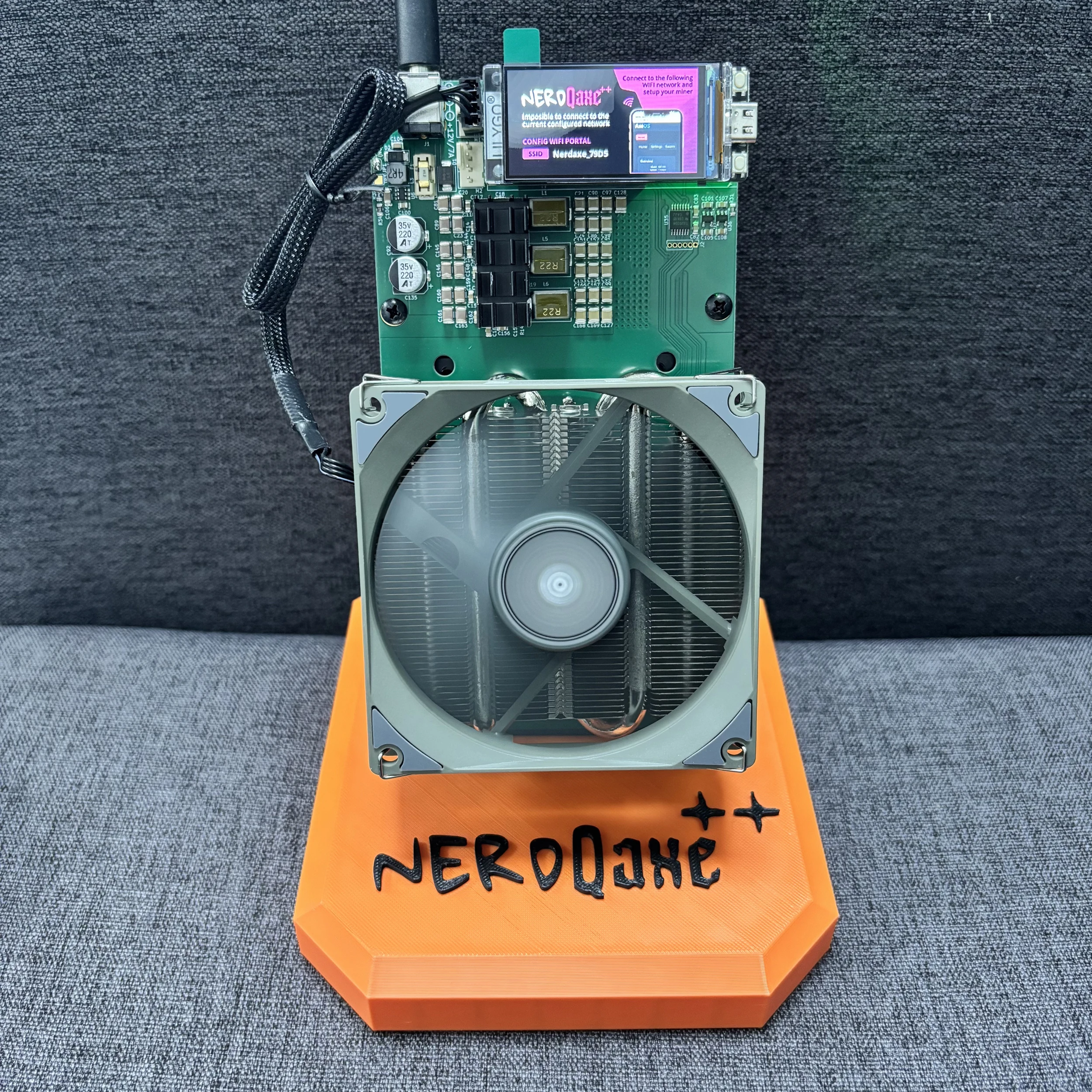 NerdQaxe ++ 4.8TH/s Bitcoins Miner 4 قطع BM1370 Asic Chip Solo BTC 68W 2.4G WiFi آلة تعدين مفتوحة المصدر #5