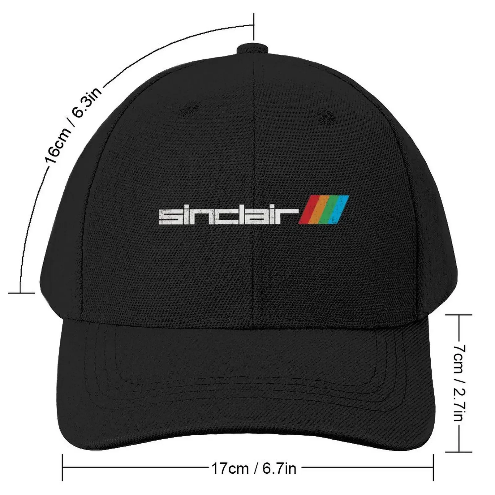 Sinclair (ZX Spectrum) Retro Video Game Company Logo with Weathered Effect Baseball Cap Designer Hat Ladies Men's