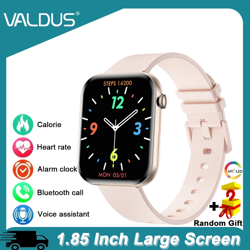 

VALDUS 2025 Новые умные часы VS59 Pro, Bluetooth-вызов, голосовой помощник, обнаружение сердечного ритма, AMOLED-совместимые умные часы с Android IOS