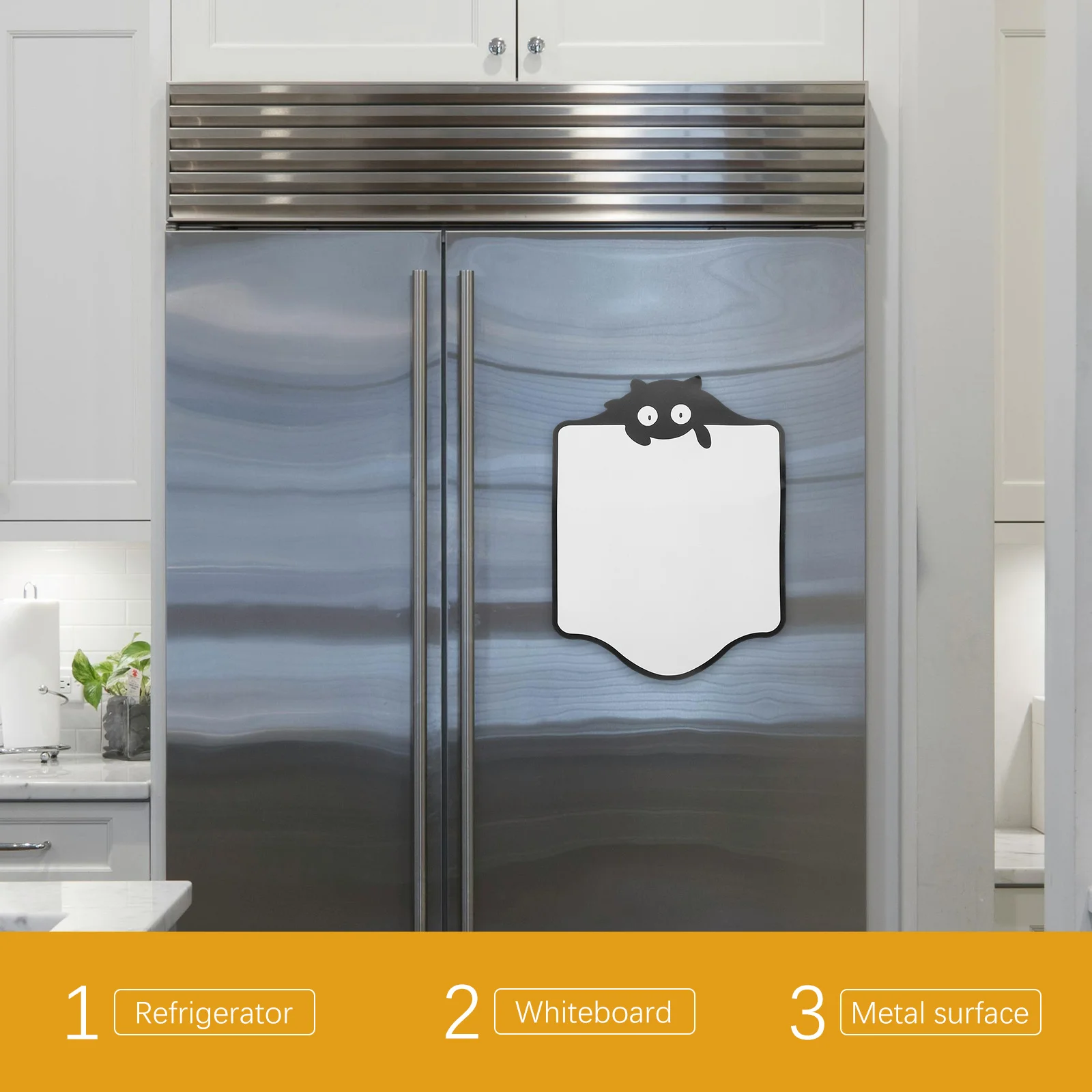 

1 Sheet Magnetic Memo Planning Whiteboard Large Reusable Fridge Writing Board for Kitchen Schedule Reminder Message Organizer