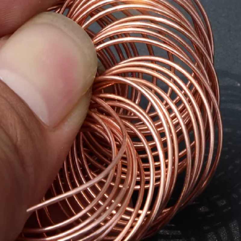Медная круглая проволока (мягкая, без покрытия) без покраски, необработанная, для рукоделия, диаметр 0.1, 0.2, 0.3, 0.4, 0.5, 0.6, 0.7, 0.8, 1-5 мм