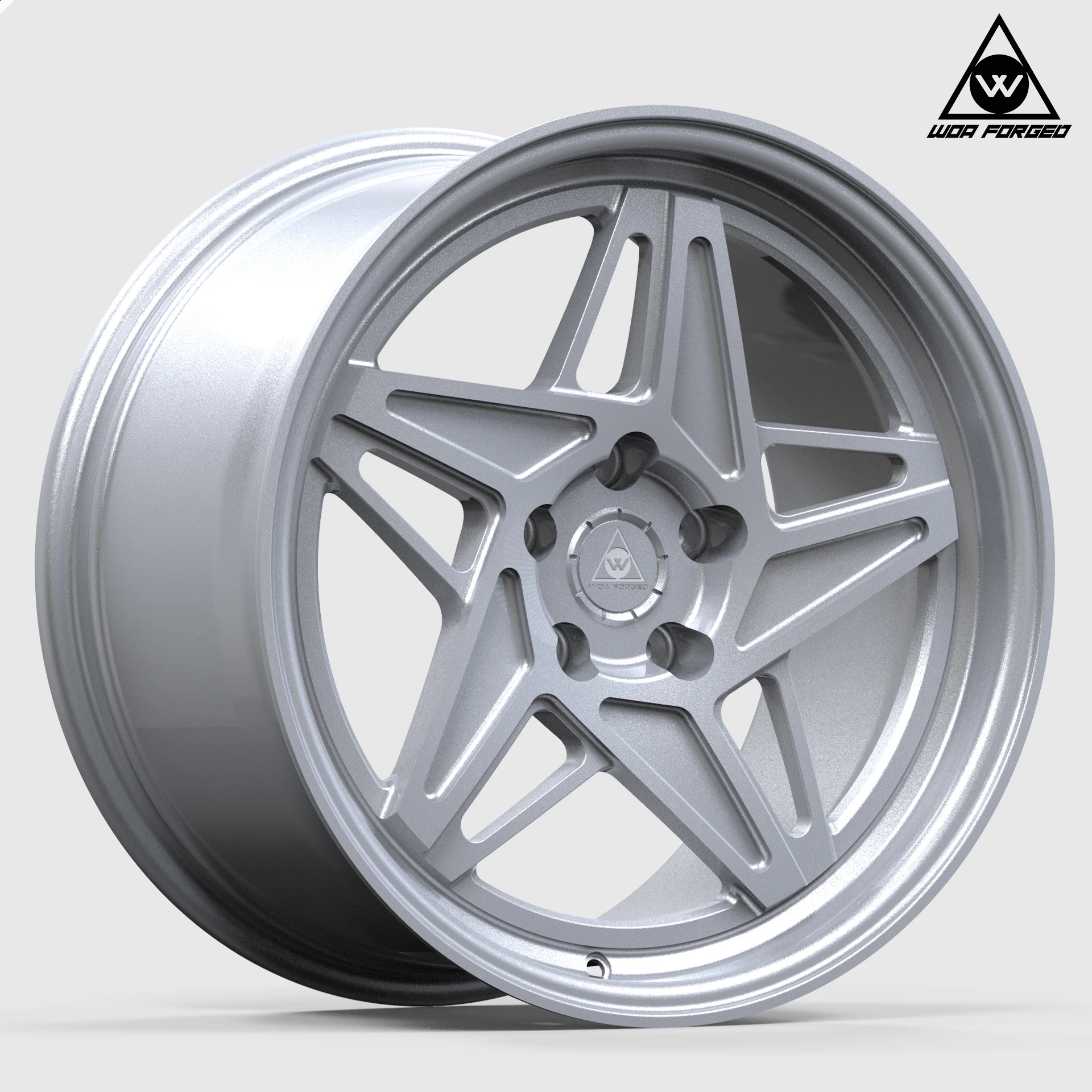 Custom High Quality Light Weight Gun Grey 6061 T6 Forged Wheel Five-pointed Star 18 19 20 Inch 5X112 5X120 Alloy Car Rim