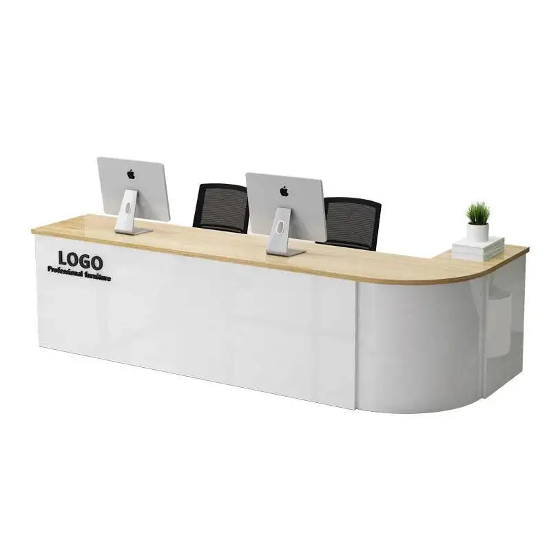 Desk Beauty Reception Luxury Salon Beauty Business Elegant Reception Desks Modern Round Escritorio De Recepcion Office Furniture