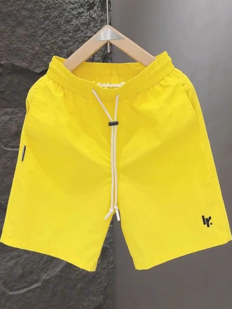 

Qui Dry Summer Candy Color Мужские дышащие пляжные брюки длиной пять четвертей Прямые повседневные брюки из полиэфирного волокна