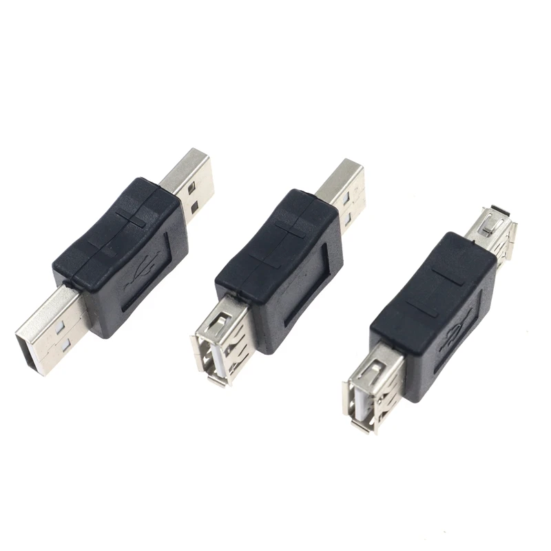 New USB A Male female to Male female Connector Adapter USB 2.0 A Joiner Coupler Extension Extender Data Cable Cord Converter