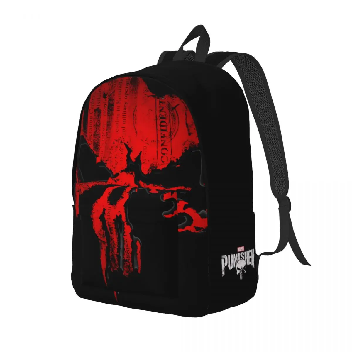 Marvel Punisher Sac à livres multi-compartiments pour la maternelle, sac de randonnée, anniversaire des lycéens, mode