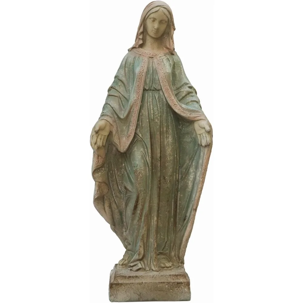 Virgin Mary Garden Statue Outdoor Sculpture H31.1inch Patio Yard Decorative Figurine Indoor Entryway Hallway Decoration Home At