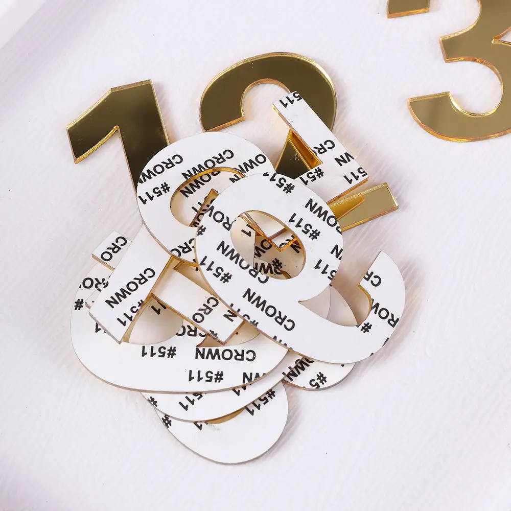 1Pcs Modern Hotel Home Sticker Address Self-adhesive Door Plate Number Door Numeral Plaque House Drawer Sign Gate Digits