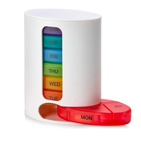 New Hot Weekly 4 Times A Day 28 Grids Pill Organizer Case Box Portable Travel Compartments for Vitamins Medicine Tablet Fish Oil