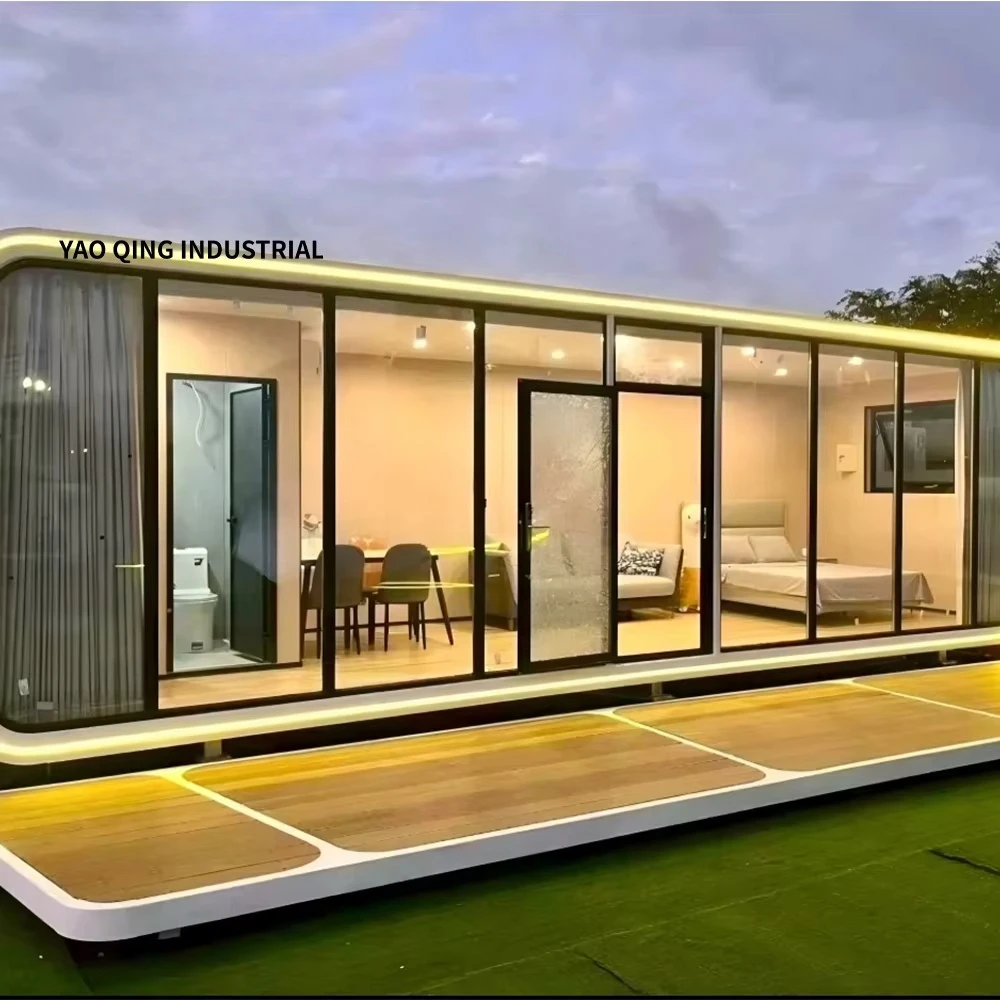 Customizable Luxury Double-layer Modular Capsule Container House Turnkey Villa House Bungalow House With Bathroom and Kitchen