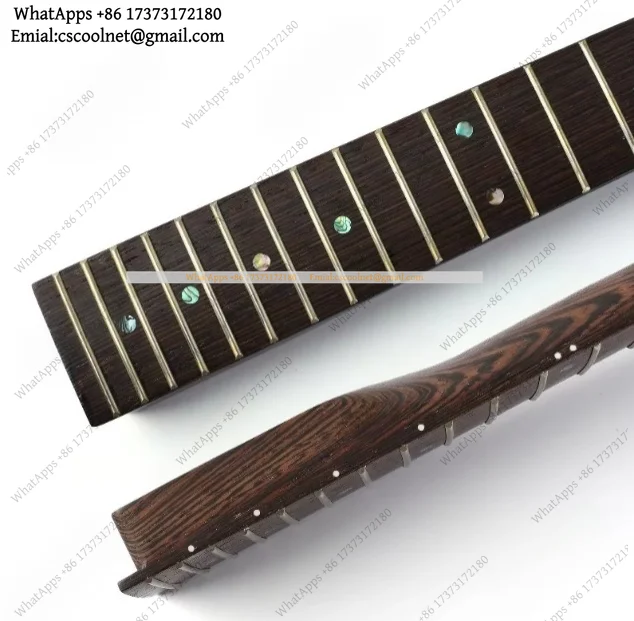 JS02 22 Fret Wenge Electric Guitar Neck TL ST Style Abalone Dot Inlay Bone Nut Matte Finish DIY Replacement Guitar Neck