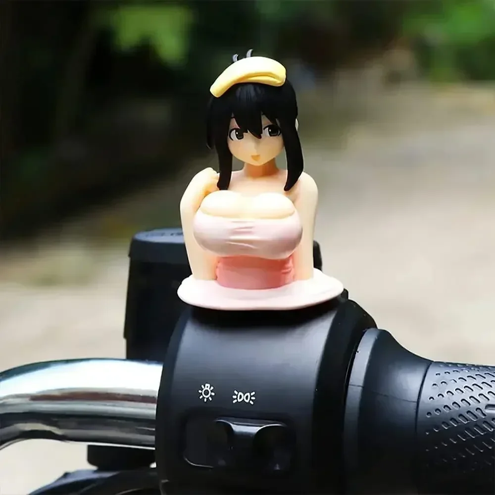 1/2PC Cute Kanako Chest Shaking Girls Car Ornaments Cartoon Kawaii Anime Statue Car Dashboard Sexy Doll Figurine Car Decorations