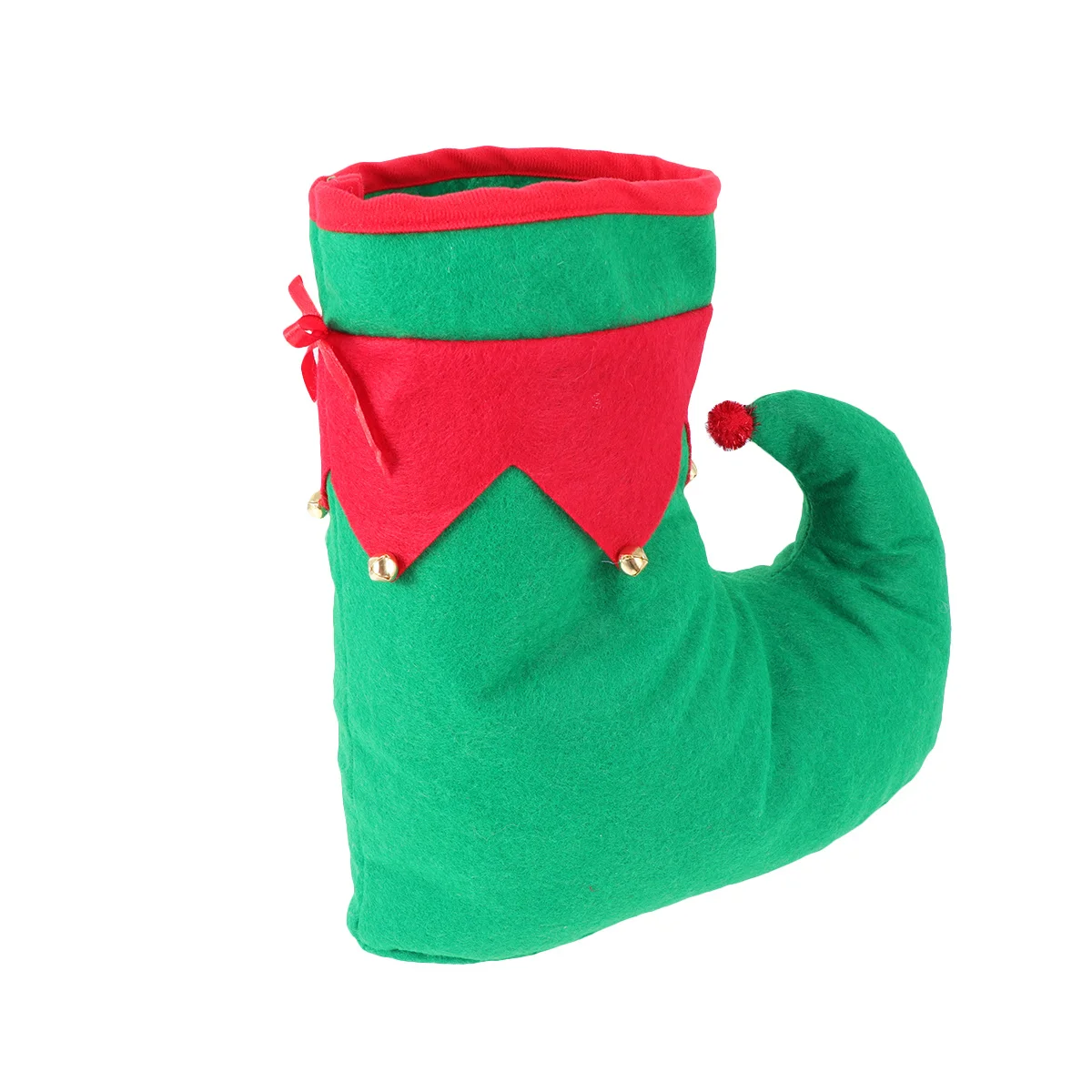 Zapatos de Navidad rojos y verdes, ropa divertida para fiesta navideña, novedad, calzado de payaso de Papá Noel para adultos y niños, accesorios decorativos para Cosplay de Navidad