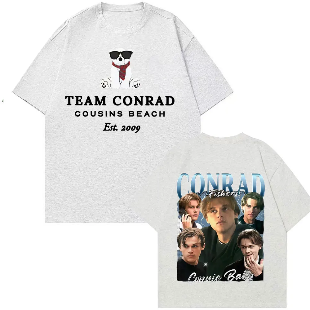 تي شيرت فريق كونراد كوزينز بيتش ميرش تي شيرت كونراد فيشر فيلم Y2k تي شيرت للرجال والنساء Harajuku عالي الجودة تي شيرت كبير الحجم