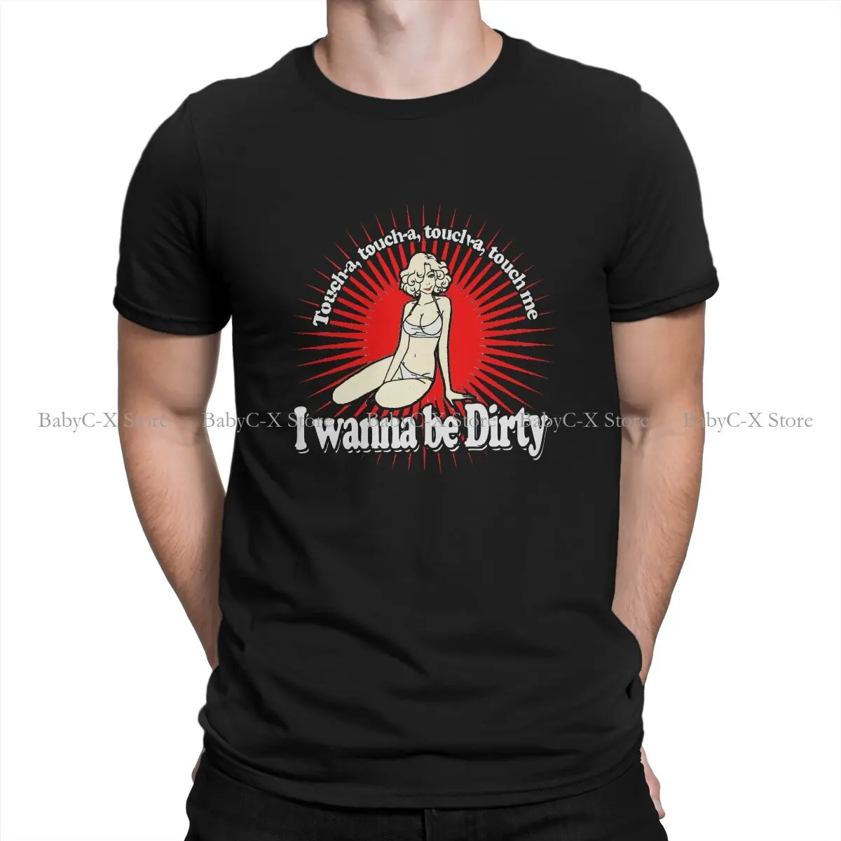 I Wanna Be Dirty Harajuku TShirt The Rocky Horror Picture Show Style Streetwear Comfortable T Shirt Men Short Sleeve Polyester