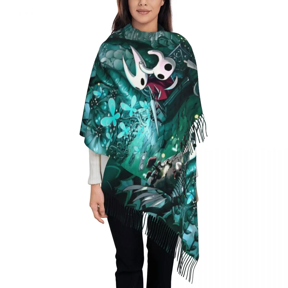 Hollow Knight Hornet Shawls Wraps For Ladies Winter Large Soft Scarf Action Adventure Pashminas Shawl Scarves