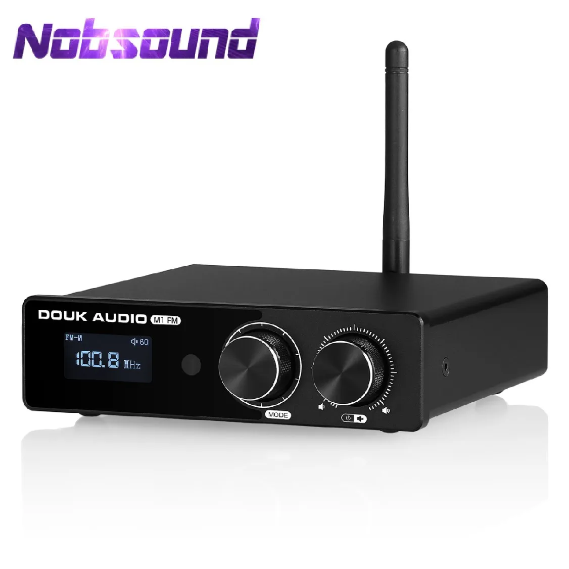 Цифровой Hi-Fi усилитель Nobsound M1FM, Bluetooth 5,1, стереоприемник TPA3116, Настольный усилитель мощности FM-радио 50 Вт * 2