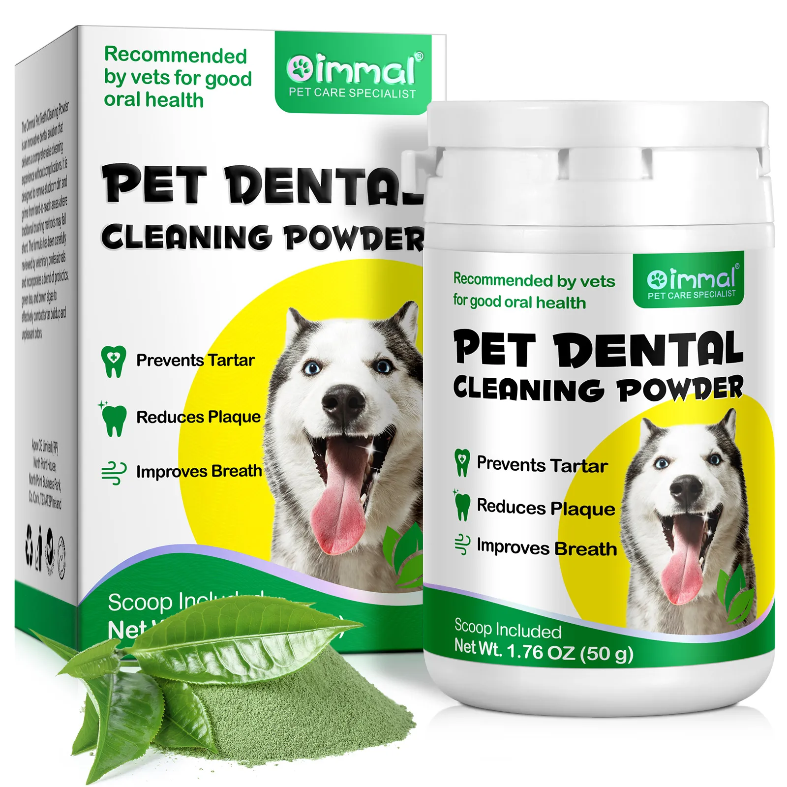 50g Pet Dental Cleaning Powder for Dogs Recommended by vets for good oral health Reduces Plaque Prevents Tartar Improves Breath