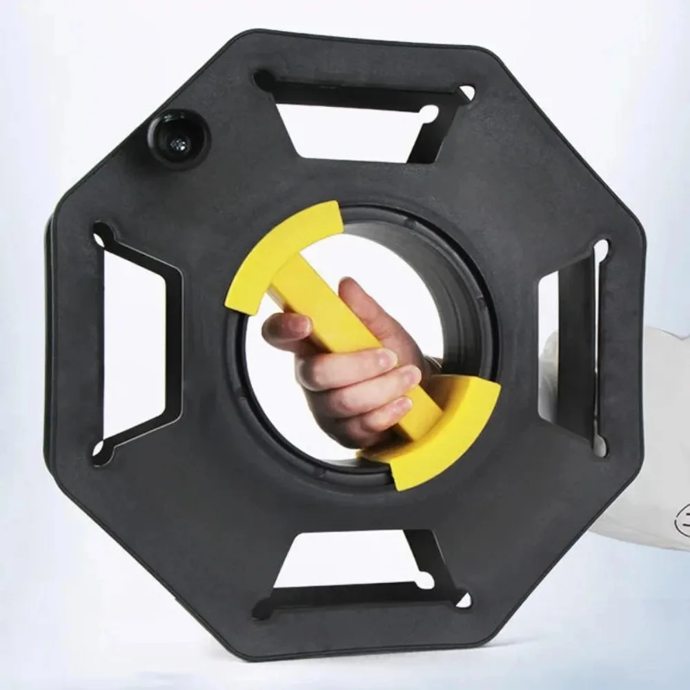 Compact Portable Cable Reel Handheld Extension Cord Reel Industrial PP Spool with Sockets Fast Rewind For Home Garage