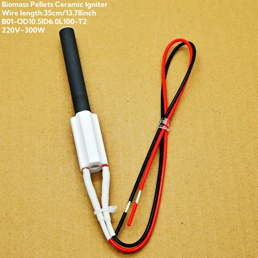 

220V300W pellet stove Ignitor black Ceramic Igniter Ceramic Heating Tubespark plug for pellet stove10.5*6*100mm