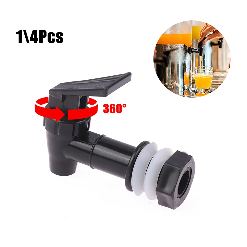 1/4PCS Replacement Cooler Black Faucet Water Dispenser Tap Plastic Spigot Of Water Filter Dispenser Reusable Spigot Spout