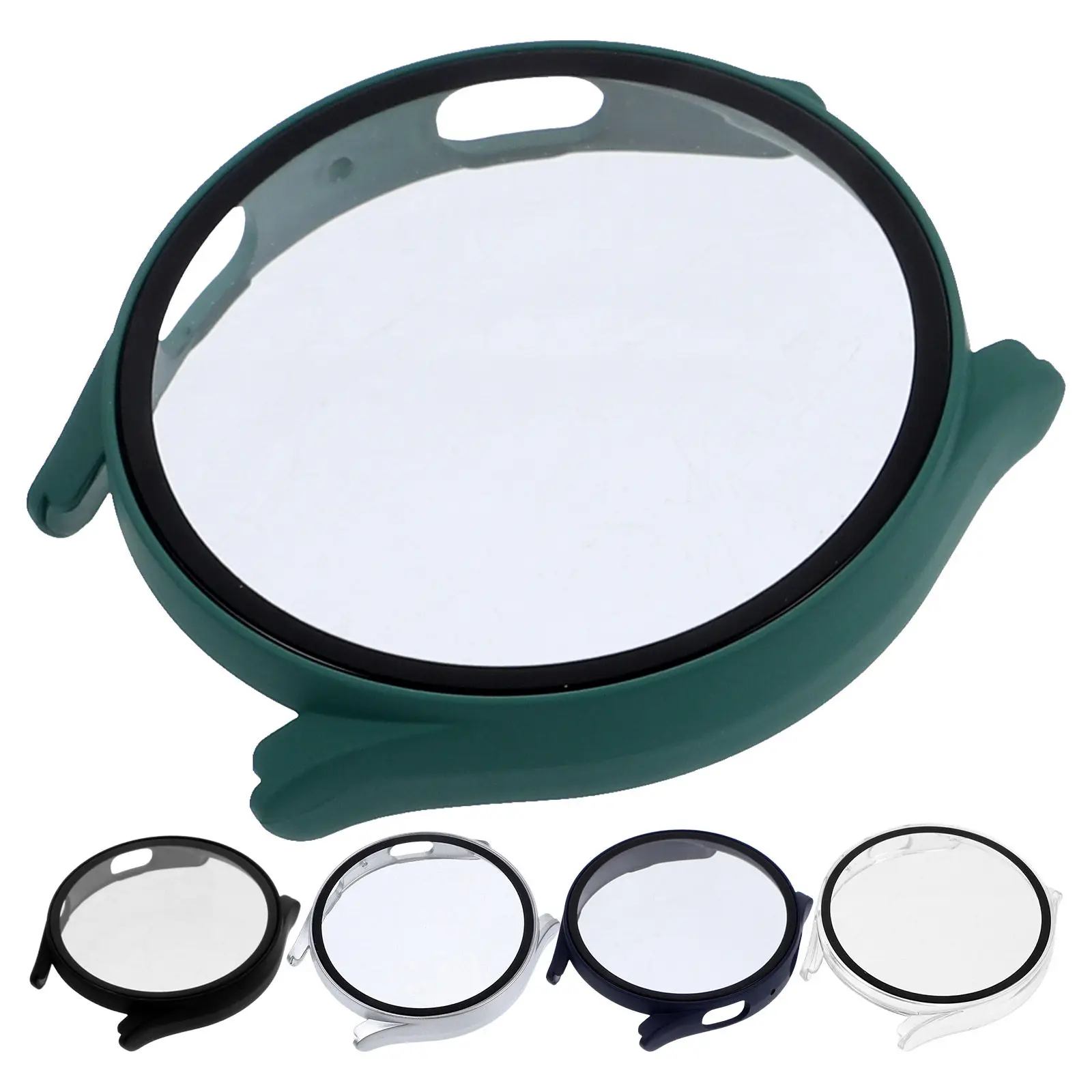 

5Pcs Watch Screen Protector Tempered Glass and Pc Bumper Case 44Mm Full Coverage Scratch Resistant Shockproof for Watch4