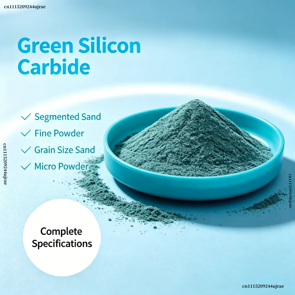 Green Silicon Carbide Powder Granules 16~8000 Mesh Green SiC Grit for Sandblasting Polishing Abrasive Tools Refractory Material